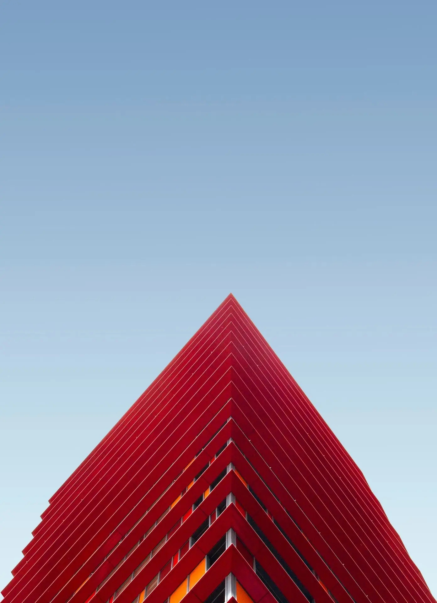 red high rise building
